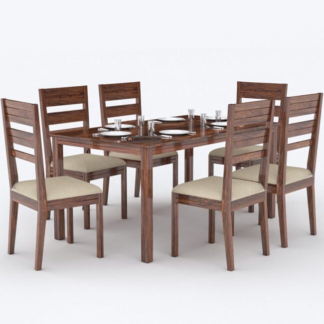 Meira Sheesham Dining Seater Table Set Decornation