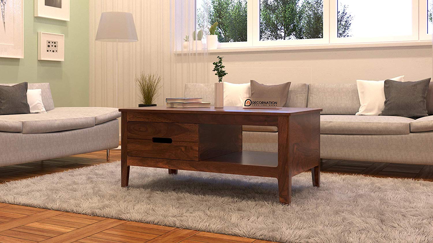 Kaysar Sheesham Wood Coffee Table - Decornation