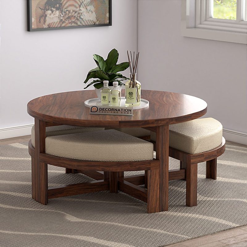 A Timeless Elegance: The Allure of the Small Round Solid Wood Coffee Table