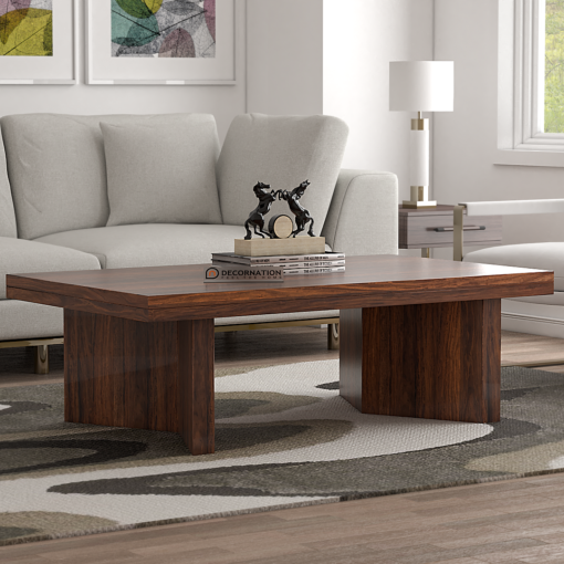 Coventry Square Wooden Coffee Table - Brown - Decornation