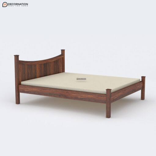 Bodhi Solid Wood Double Bed - Natural Finish - Decornation